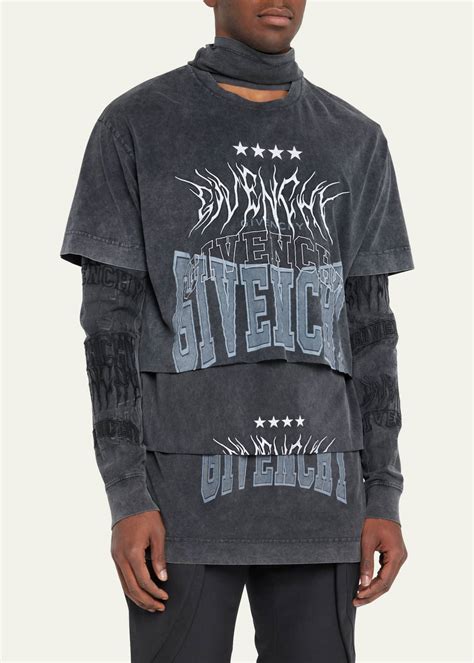 givenchy men's long sleeve shirts|Givenchy graphic crewneck t shirt.